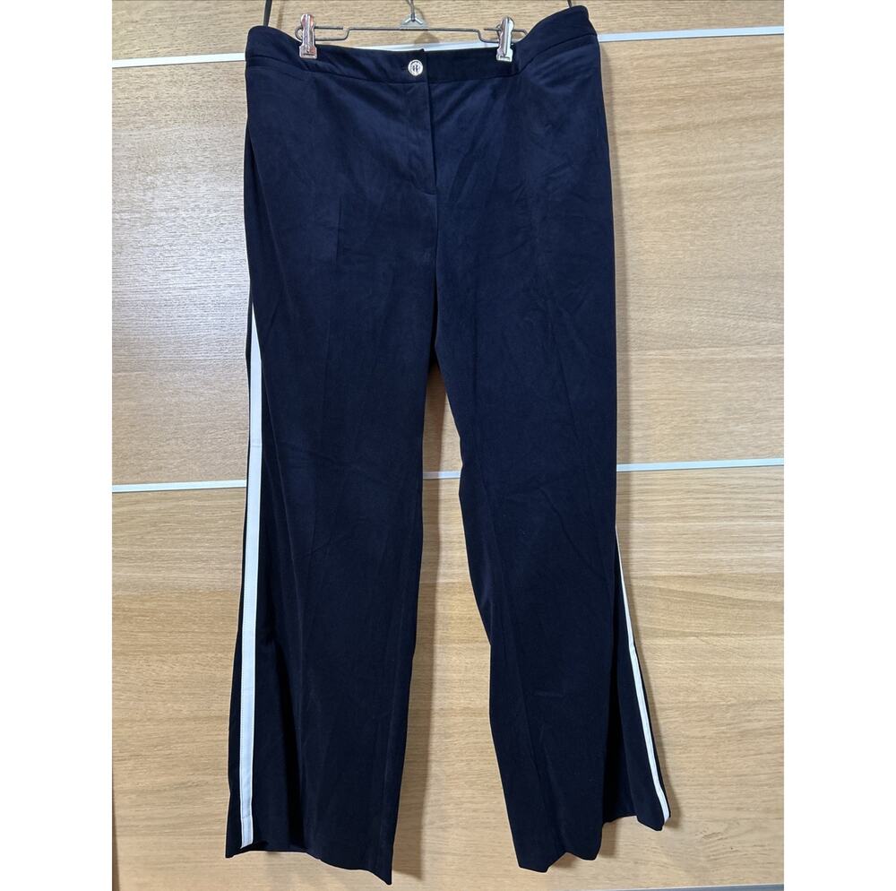 NEW Tommy Hilfiger Women’s Sz 18W Blue Velvet Varsity Stripe Pants